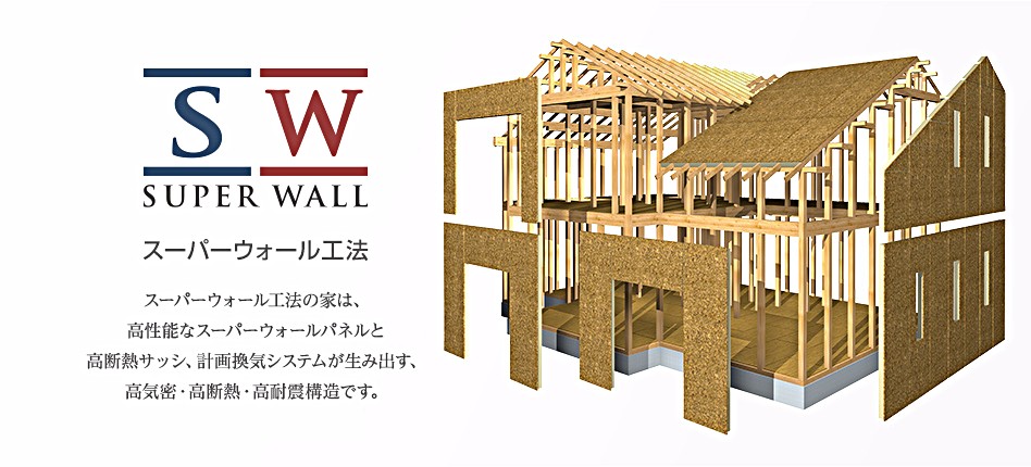 高気密・高断熱・高耐震の「スーパーウォール工法」